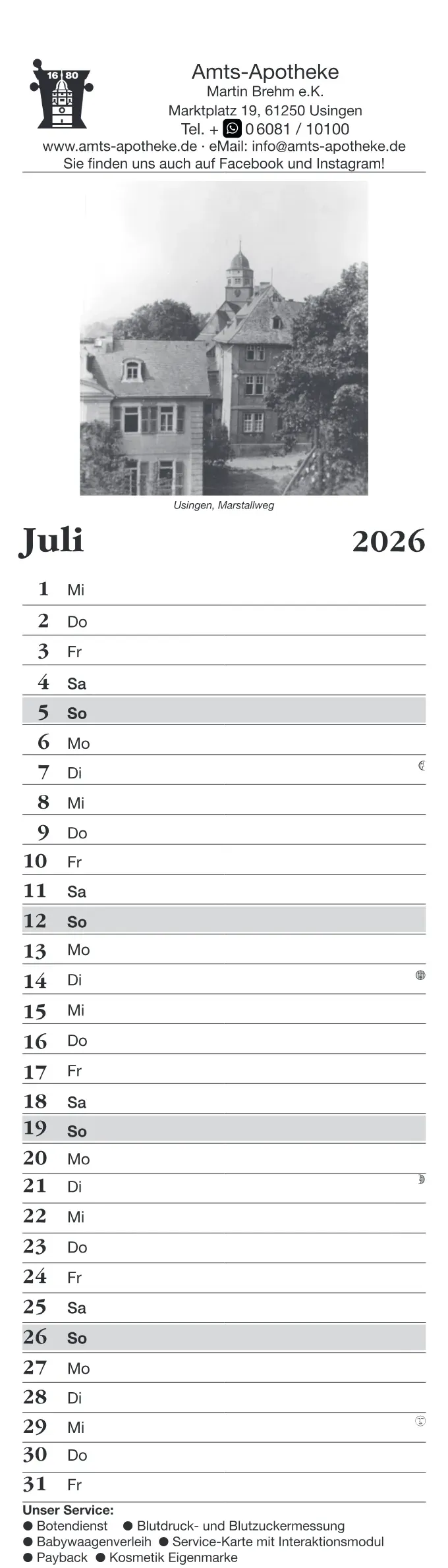 Kalender – 8 / 13